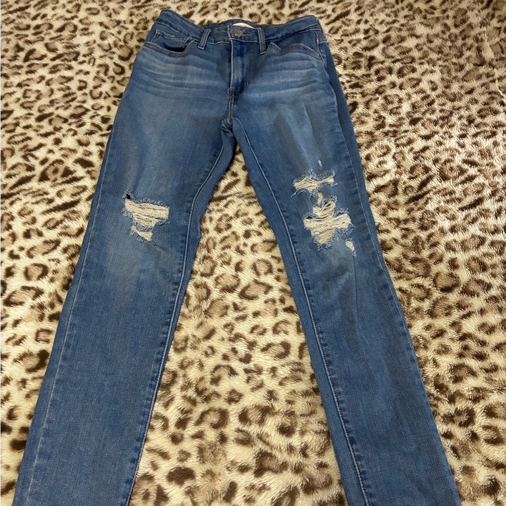Levi’s Blue Distressed Skinny Jeans